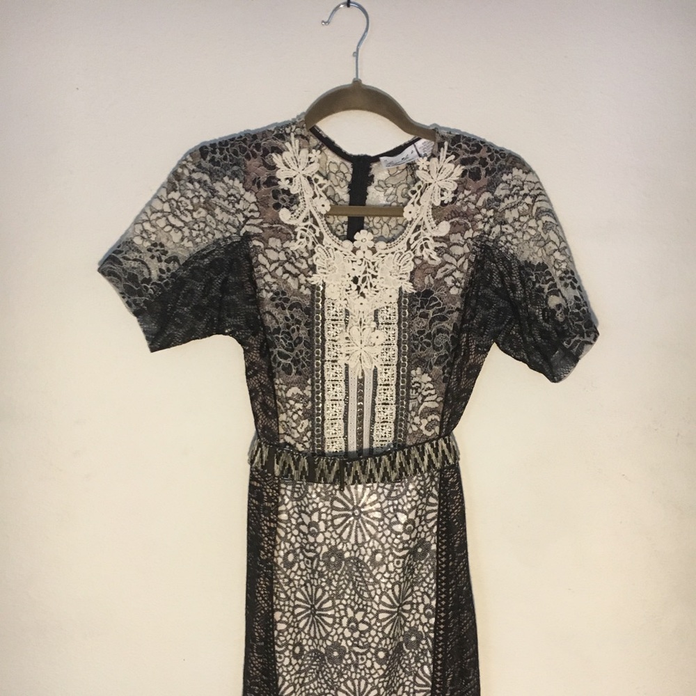 Anthropologie “beguile” lace dress by Byron Lars